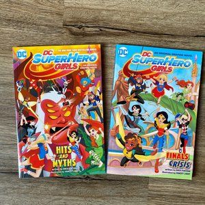 DC Super Hero Girls Hits and Myths & Finals Crisis Lot Of 2 Graphic Novels Books